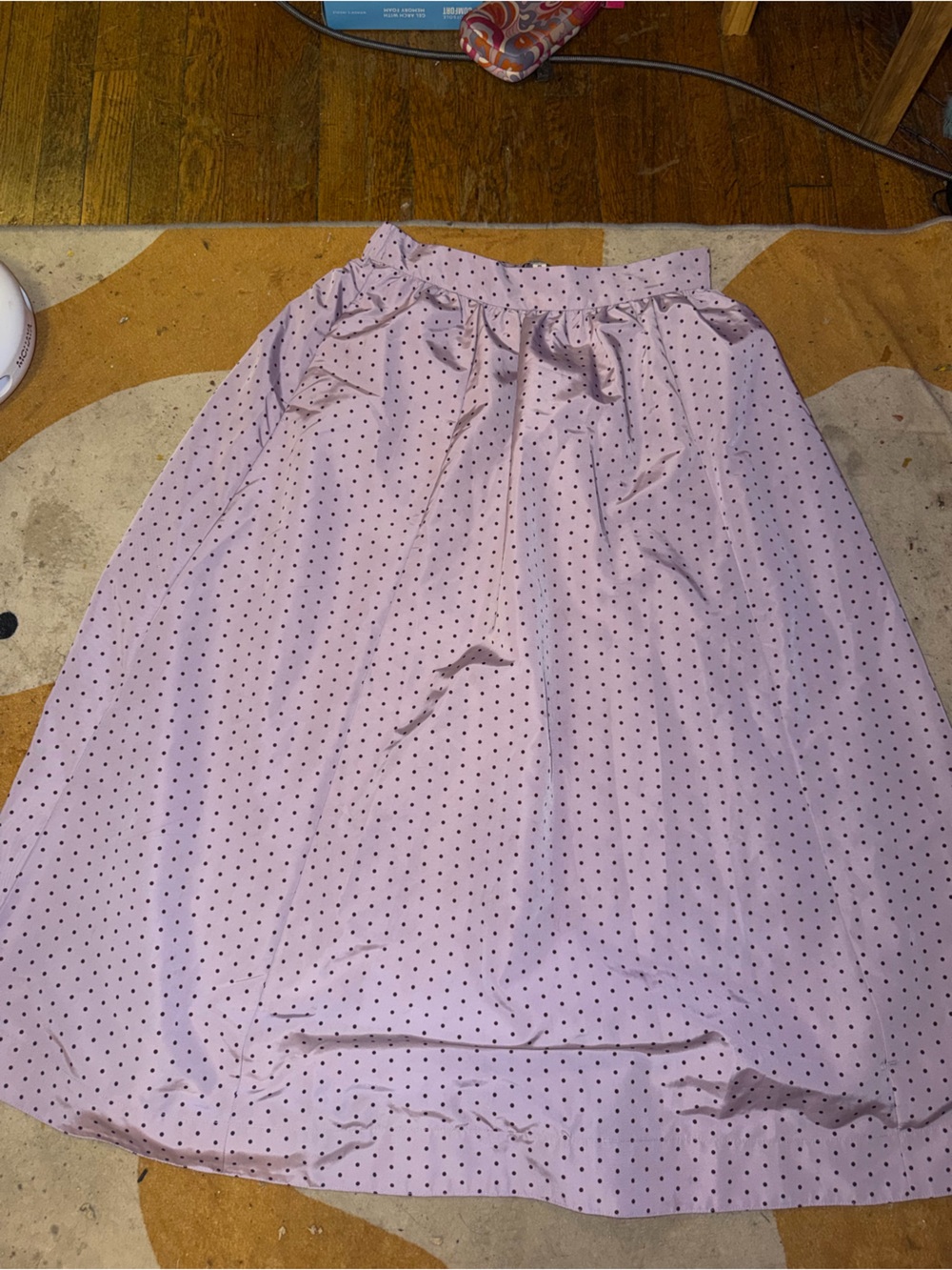 Old Navy The Occasion Midi Purple Polka Dot A-Line Skirt